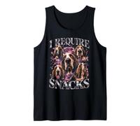 Basset Hound Dog I Require Snacks Meme Tank Top