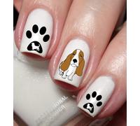 Basset Hound Dog Nail Art Decal Sticker