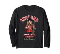 Basset Hound Dog Tee London King's Guard England UK Flag Long Sleeve T-Shirt