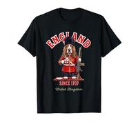 Basset Hound Dog Tee London King's Guard England UK Flag T-Shirt