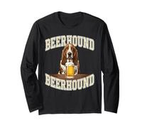 Basset Hound Drinking Beer Dog Dad Craft Brew Buddy Long Sleeve T-Shirt