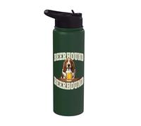 Basset Hound Drinking Beer Dog Dad Craft Brew Buddy Stainless Steel Insulated Water Bottle