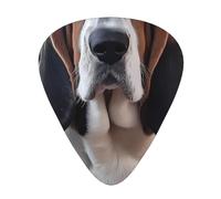 Basset Hound Guitar Picks Gift Set - Smooth Durable Plectrums For Acoustic, Electric & Bass Guitar, Perfect Present For Guitar Lovers & Musicians