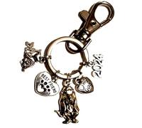 Basset Hound 'I Love My Dog' 'Best Friend' Keychain, Bloodhound Keyring