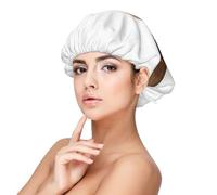 Basset Hound Isolated,Adjustable Silk Hair Wrap Adult's Satin Sleeping Cap Hair Women's Elastic Sleep Bonnet