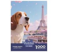Basset Hound Jigsaw Creative Suitable for Adults And Kids 1000 Piece Cute Pet Fun Challenging Unique Home Decor 38x26cm