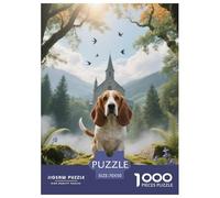 Basset Hound Jigsaw Creative Suitable for Adults And Kids 1000 Piece Cute Pet Fun Challenging Unique Home Decor 70x50cm