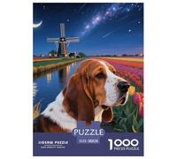 Basset Hound Jigsaw Creative Suitable for Adults And Kids 1000 Piece Cute Pet Puzzles Games Unique Home Decor 38x26cm