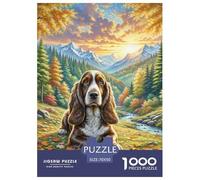 Basset Hound Jigsaw Puzzles Puzzle for Adults Kids. 1000 Pieces Impossible Challenge Toy Educational Game Home Decoration for Adults& Kids Age 14 Years Up 70x50cm/1000pcs