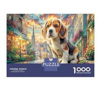 Basset Hound Jigsaw Puzzles Puzzles for Adults Kids. 1000 Pieces Animal Impossible Challenge Toy Educational Games Home Decoration for Adults& Kids Age 14 Years Up 38x26cm/1000pcs