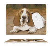 Basset Hound Leather Mouse Pad Mouse Mat