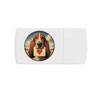 'Basset Hound Love Note' Pill Box with Tablet Splitter (PI00034177)