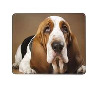 Basset Hound Mouse Pad Waterproof Gaming Mousepad for Office Computer Mousepads for Desk Pad with Non-Slip Rubber Base Washable Cloth Mouse Mat 7 x 8.6 in
