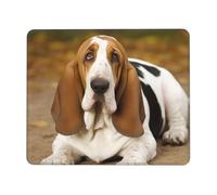 Basset Hound Mouse Pad Waterproof Gaming Mousepad for Office Computer Mousepads for Desk Pad with Non-Slip Rubber Base Washable Cloth Mouse Mat 10 x 12 inch