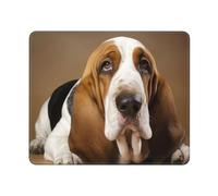 Basset Hound Mouse Pads Custom Design, Waterproof Gaming Mousepad Washable Computer Mousepads with Non-Slip Rubber Base Square Mouse Mat for Laptop Office Home 10 x 12 inch