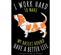 Basset Hound Notebook: Large Lined Journal For Your Daily To do List Note | 100 pages Decorated With Small Dog Face Designs and Puppy Head Oranement | ... Gift to Keep track and Record Information.