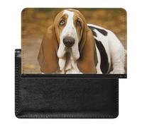 Basset Hound Passport Holder Cover Passport Cover Protector Essentials with Credit Card Slots Slim Travel Wallet Covers Documents Organizer Protector for Man&Women