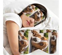 Basset Hound Pattern, Sleep Mask for Home Travel, Full Eye Covers Light Blocking Eye Mask Sleep Eye and Ear Muffs
