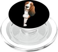 Basset Hound Peeking Around Corner Dog Lovers PopSockets PopGrip for MagSafe
