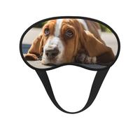 Basset Hound Polyester Sleep Mask,Light Blocking Sleep Eye Mask,Night Sleeping Mask, Eye Blinder