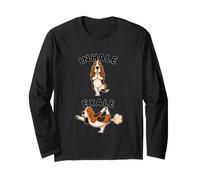 Basset Hound Practicing Yoga Inhale - exale DIGOR Funny Long Sleeve T-Shirt