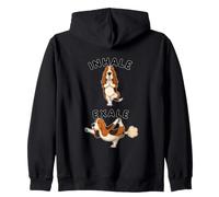 Basset Hound practicing yoga inhale - exale DIGOR funny Zip Hoodie