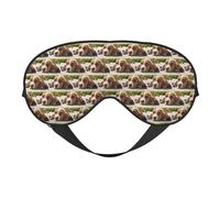 Basset Hound Printing Soft Dual-Use Sleep Blocks Light Efficiently Blackout Eye Mask for Sleeping