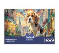 Basset Hound Recycled Paper Adult Jigsaws 1000 Pieces - Beagle Puppy Impossible Hard Difficult Challenging Family Game38x26cm/1000pcs