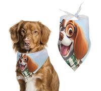 Basset Hound Ski Skiing Dog Bandanas Cute Triangle Bibs Washable Cats Dogs Neckerchief Pet Scarf