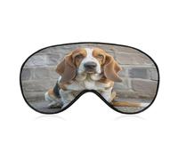 Basset Hound Sleep Mask for Men Women Elastic Strap Eyeshade Lightweight Sleeping Blindfold Soft Breathable Eye Cover Comfortable Sleep Shade Cover for Sleeping Travel