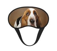Basset Hound Sleep Mask for Side Sleeper, Blackout Eye Mask for Women Men, Zero Pressure Sleeping Masks Soft Breathable Eye Cover Comfortable Blindfold Eyeshade for Night Sleep