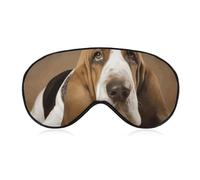 Basset Hound Sleep Mask for Women Men, Breathable Soft Sleeping Mask Adjustable Eye Cover Light Blocking Eye Masks for Travel, Home, Office, Nap, Flights