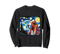 Basset Hound Starry Night Shirt Vincent Van Gogh Art Dog Mom Sweatshirt