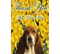 Basset Hound Thank you Any Occasion Personalised Card daff1