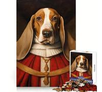 Basset Hound The Pope 1000 Pieces Jigsaws Adults Puzzles Mind Recall Gentle Pastime Firm Interlock Birthday Gift (50x75cm)
