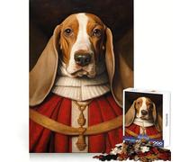 Basset Hound The Pope Jigsaw Puzzles 1000 Piece for Adults Brain Memory Soothing Downtime Tight Lock Best Gift (38x26cm)