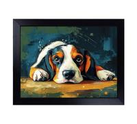 Basset Hound Vol.1 | Lap Tray with Padded Cushion, Portable Surface with Bean Bag Base, Perfect Surface for Working, Crafting, TV Eating and Laptop Use