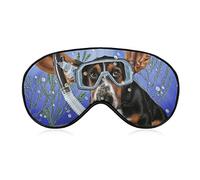 Basset Hound with Long Flying Ears Sleeping Eye Mask Eye Shade with Adjustable Strap Blindfold for Airplane Travel