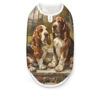 Basset Hounds in The Gate Dog Shirt Sleeveless Pet Clothes Summer T-Shirts Tank Top for Small Puppy Cat