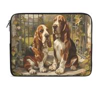 Basset Hounds in The Gate Laptop Sleeve Bag Protective Laptop Carrying Case Cover for 10/12/13/15/17 Inch