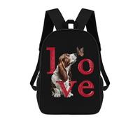 Basset Hounds Love Laptop Backpack 17 Inch Travel Daypack