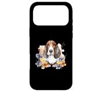 Bassett Hound Sweet Watercolor Floral Dog Bassett Hound Case for iPhone 17 Pro Max