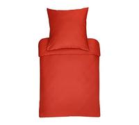 Bassetti 9234121 Plain Bed Linen 100% Cotton Sateen in Coral Red 1987 - R7 Dimensions: 135 x 200 cm