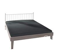 Bassetti 9302333 Fitted Sheet Plain E1/556 Titanium Cotton/Elastane 90 x 190 cm 100 x 220 cm