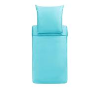 Bassetti 9324940 Plain Bed Linen + 1 Pillowcase 100% Cotton Sateen in ACQUAMARINA 1202 Dimensions: 135 x 200 cm + 1 K 80 x 80 cm