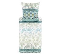 Bassetti Agrigento 9325850 Bed Linen + 1 Pillowcase 100% Cotton Satin Olive Green V1 Dimensions: 155 x 220 cm + 1 K 80 x 80 cm
