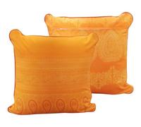 Bassetti Brunelleschi O2 9320683 Cushion Cover for Decorative Cushions 100% Cotton Mako Satin in Mandarin Colour 40 cm x 40 cm
