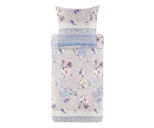 Bassetti Cotton Sateen Pillowcase Single Hanami Colour Pearl Grey G1 Size 40 x 80 cm