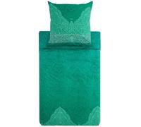 Bassetti Dolceacqua Satin Bed Linen Set (Green V1, 135 x 200 + 80 x 80 cm)