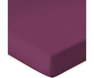 Bassetti Fitted Sheet for Box Spring Topper Plain Colour Berry L2/542 Size 90 x 190 100 x 220 cm